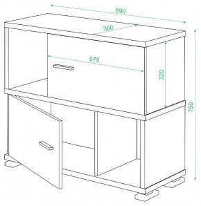 Тумба комбинированная Домино СБ-30/2 в Чайковском - chaykovskiy.mebel24.online | фото 3