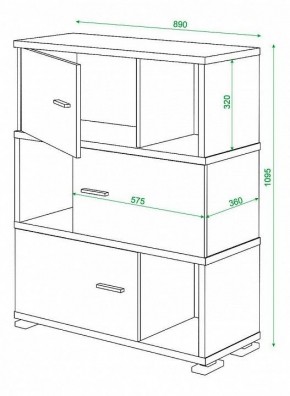 Тумба комбинированная Домино СБ-30/3 в Чайковском - chaykovskiy.mebel24.online | фото 3