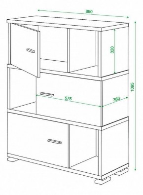 Тумба комбинированная Домино СБ-30/3 в Чайковском - chaykovskiy.mebel24.online | фото 2