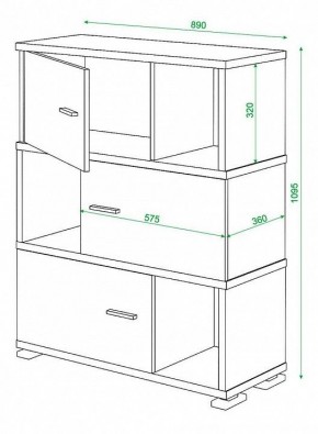 Тумба комбинированная Домино СБ-30/3 в Чайковском - chaykovskiy.mebel24.online | фото 3