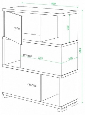Тумба комбинированная Домино СБ-30/3 в Чайковском - chaykovskiy.mebel24.online | фото 3
