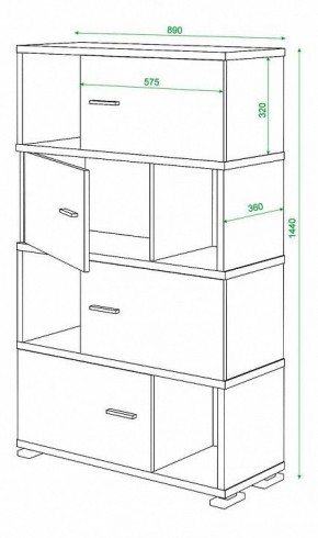 Тумба комбинированная Домино СБ-30/4 в Чайковском - chaykovskiy.mebel24.online | фото 3