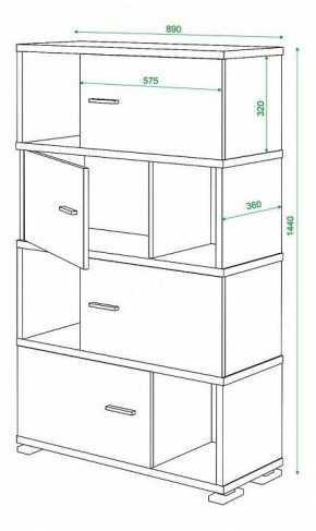 Тумба комбинированная Домино СБ-30/4 в Чайковском - chaykovskiy.mebel24.online | фото 2