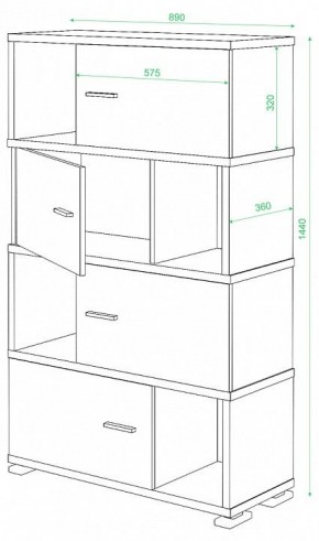 Тумба комбинированная Домино СБ-30/4 в Чайковском - chaykovskiy.mebel24.online | фото 2