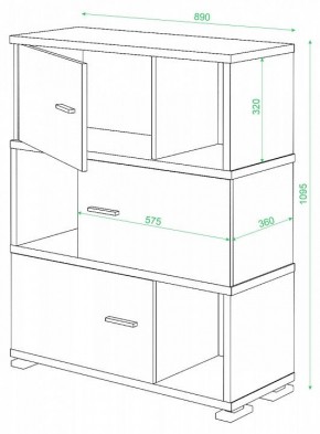 Тумба комбинированная СБ-30/3 в Чайковском - chaykovskiy.mebel24.online | фото 2