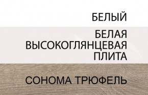 Тумба прикроватная 2S/TYP 96, LINATE ,цвет белый/сонома трюфель в Чайковском - chaykovskiy.mebel24.online | фото