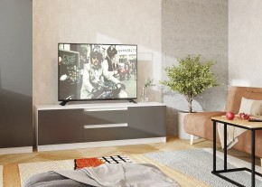 Тумба ТВ большая Парус (Белый/Графит) в Чайковском - chaykovskiy.mebel24.online | фото 2