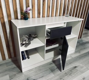 Тумба ТВ малая Парус (Белый/Графит) в Чайковском - chaykovskiy.mebel24.online | фото 2