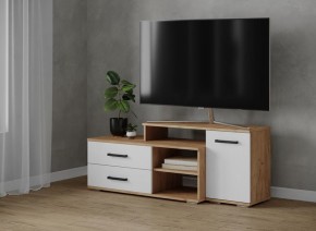 Тумба ТВ Парус-3 Дуб крафт золотой/Белый в Чайковском - chaykovskiy.mebel24.online | фото