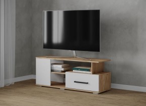 Тумба ТВ Парус-4 Дуб крафт золотой/Белый в Чайковском - chaykovskiy.mebel24.online | фото