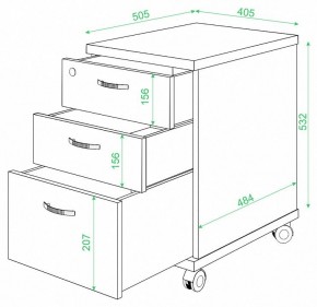 Тумбочка Домино ТС-2 в Чайковском - chaykovskiy.mebel24.online | фото 2