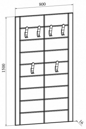 Вешалка настенная Изабель ИЗ-80 в Чайковском - chaykovskiy.mebel24.online | фото 4