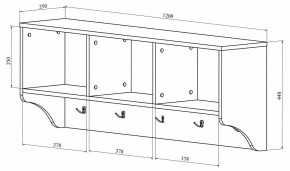 Вешалка-полка ДримСтар ДС-30 в Чайковском - chaykovskiy.mebel24.online | фото 2