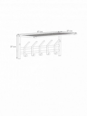 Вешалка-полка Торонто 21 в Чайковском - chaykovskiy.mebel24.online | фото 3