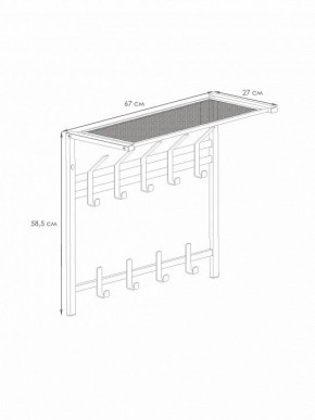 Вешалка-полка Торонто 22 в Чайковском - chaykovskiy.mebel24.online | фото 3